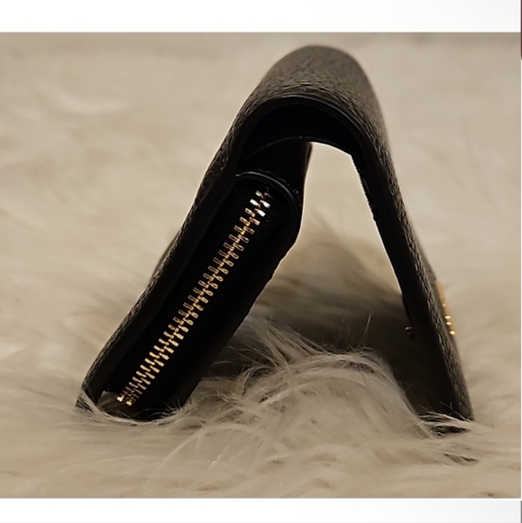 Coach Black Leather Snap Wallet - Picture 3 of 5